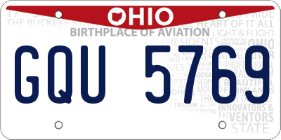 OH license plate GQU5769