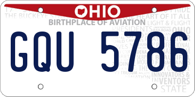 OH license plate GQU5786