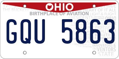 OH license plate GQU5863