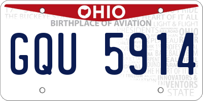 OH license plate GQU5914