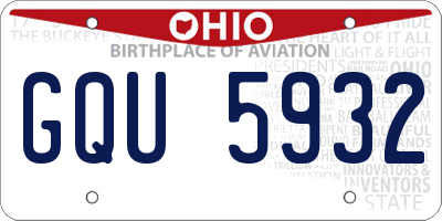 OH license plate GQU5932