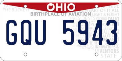 OH license plate GQU5943