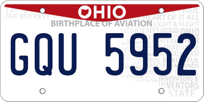 OH license plate GQU5952