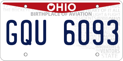OH license plate GQU6093