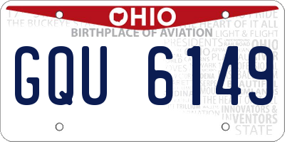 OH license plate GQU6149