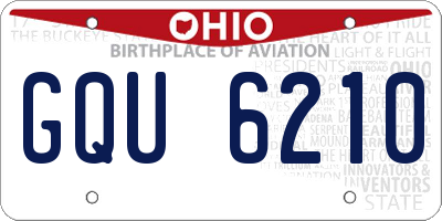 OH license plate GQU6210