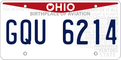 OH license plate GQU6214