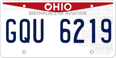 OH license plate GQU6219