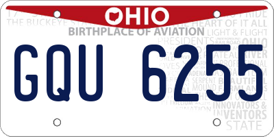 OH license plate GQU6255