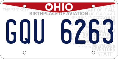 OH license plate GQU6263