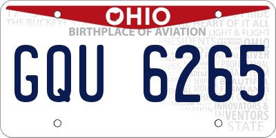 OH license plate GQU6265