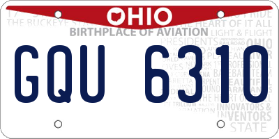 OH license plate GQU6310