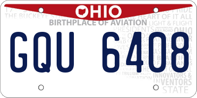 OH license plate GQU6408