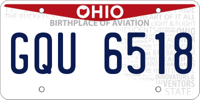 OH license plate GQU6518