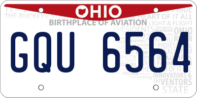 OH license plate GQU6564