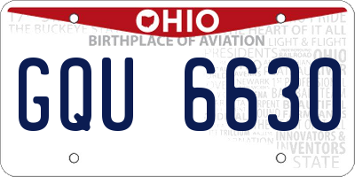 OH license plate GQU6630