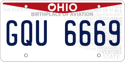 OH license plate GQU6669