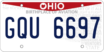 OH license plate GQU6697