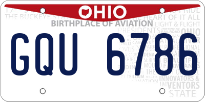 OH license plate GQU6786