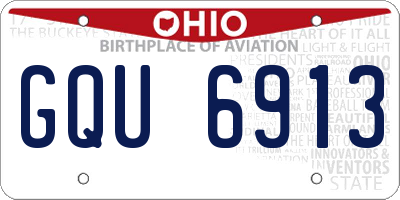 OH license plate GQU6913