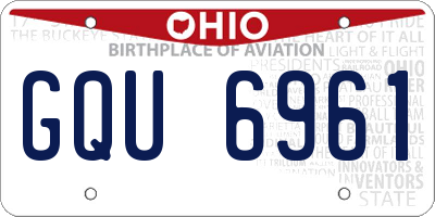 OH license plate GQU6961
