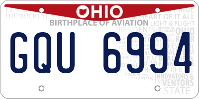 OH license plate GQU6994
