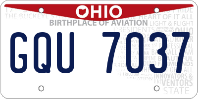 OH license plate GQU7037