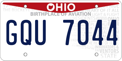 OH license plate GQU7044
