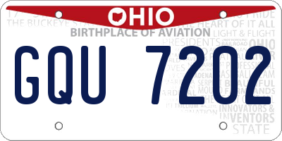 OH license plate GQU7202