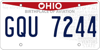 OH license plate GQU7244