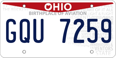 OH license plate GQU7259