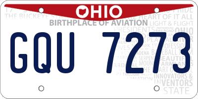 OH license plate GQU7273