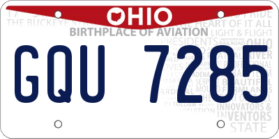 OH license plate GQU7285