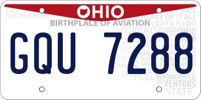 OH license plate GQU7288