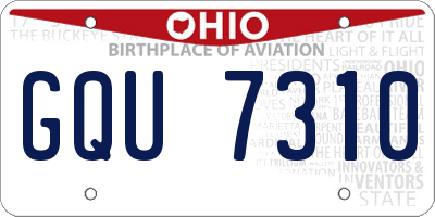 OH license plate GQU7310