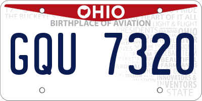OH license plate GQU7320