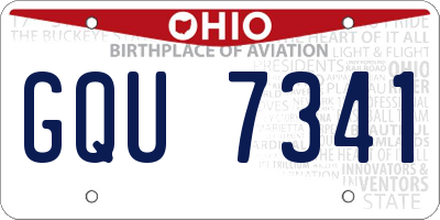 OH license plate GQU7341