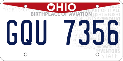 OH license plate GQU7356