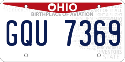 OH license plate GQU7369