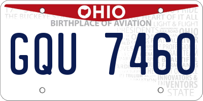 OH license plate GQU7460