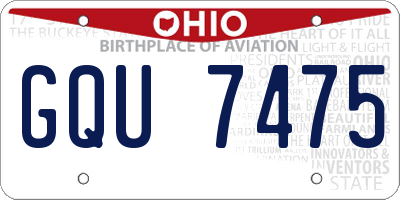 OH license plate GQU7475