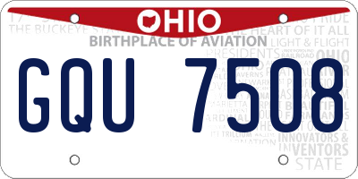 OH license plate GQU7508