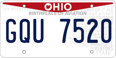 OH license plate GQU7520