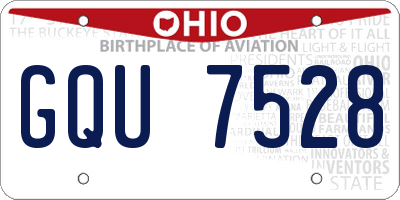 OH license plate GQU7528