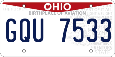 OH license plate GQU7533