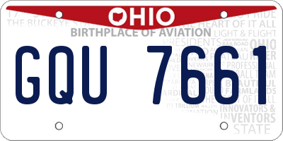 OH license plate GQU7661
