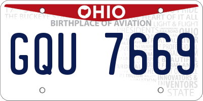 OH license plate GQU7669