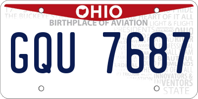 OH license plate GQU7687