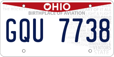 OH license plate GQU7738