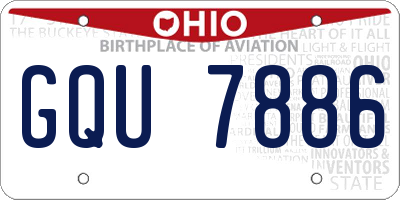 OH license plate GQU7886